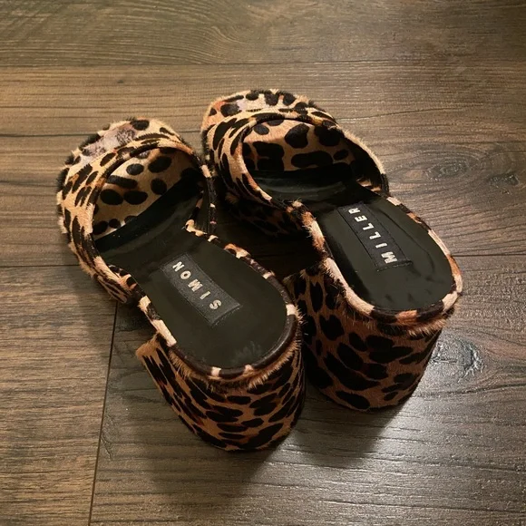 Simon Miller Animal Print Cheetah Platform Sandals - Picture 5 of 7